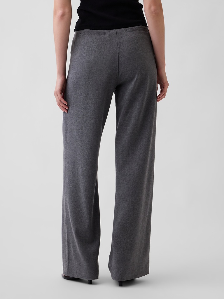 365 High Rise Brushed Twill Pleated Trousers