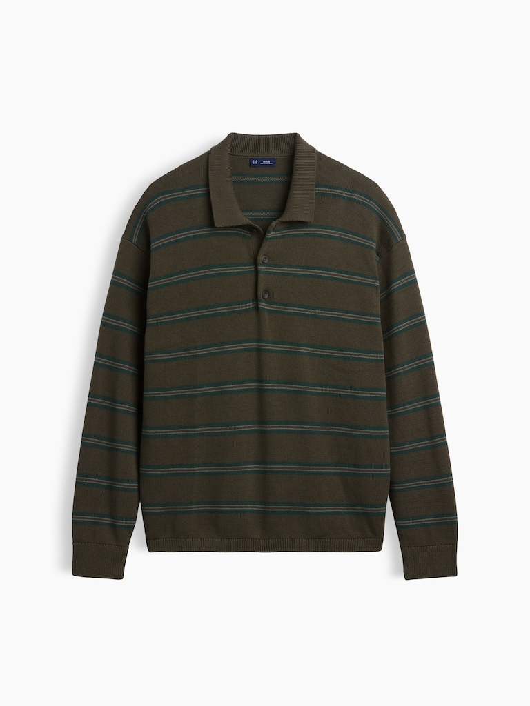 Relaxed Polo Sweater