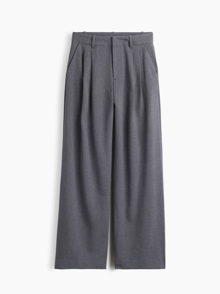 365 High Rise Brushed Twill Pleated Trousers