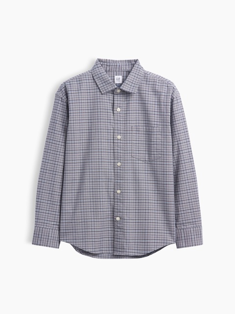 Kids Relaxed Plaid Oxford Shirt