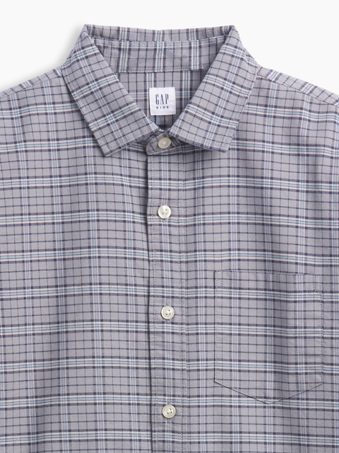 Kids Relaxed Plaid Oxford Shirt