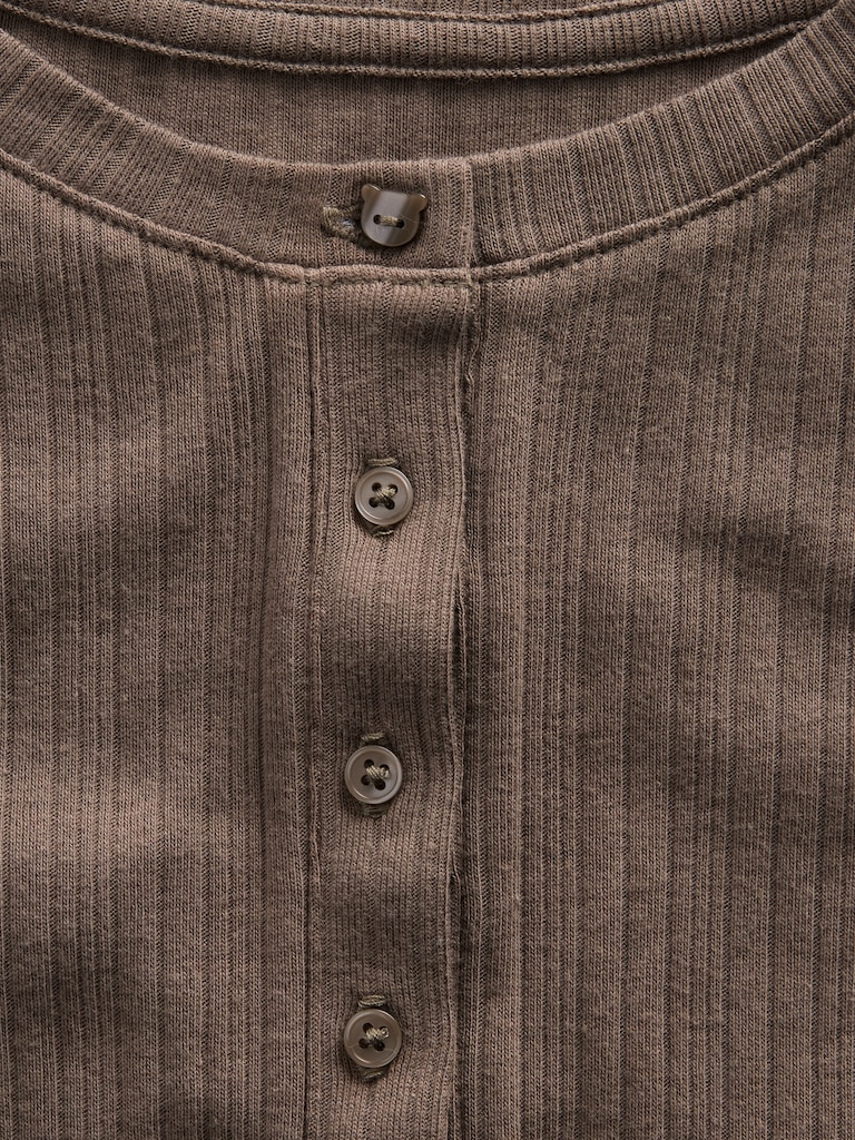Kids Variegated Rib Henley T-Shirt
