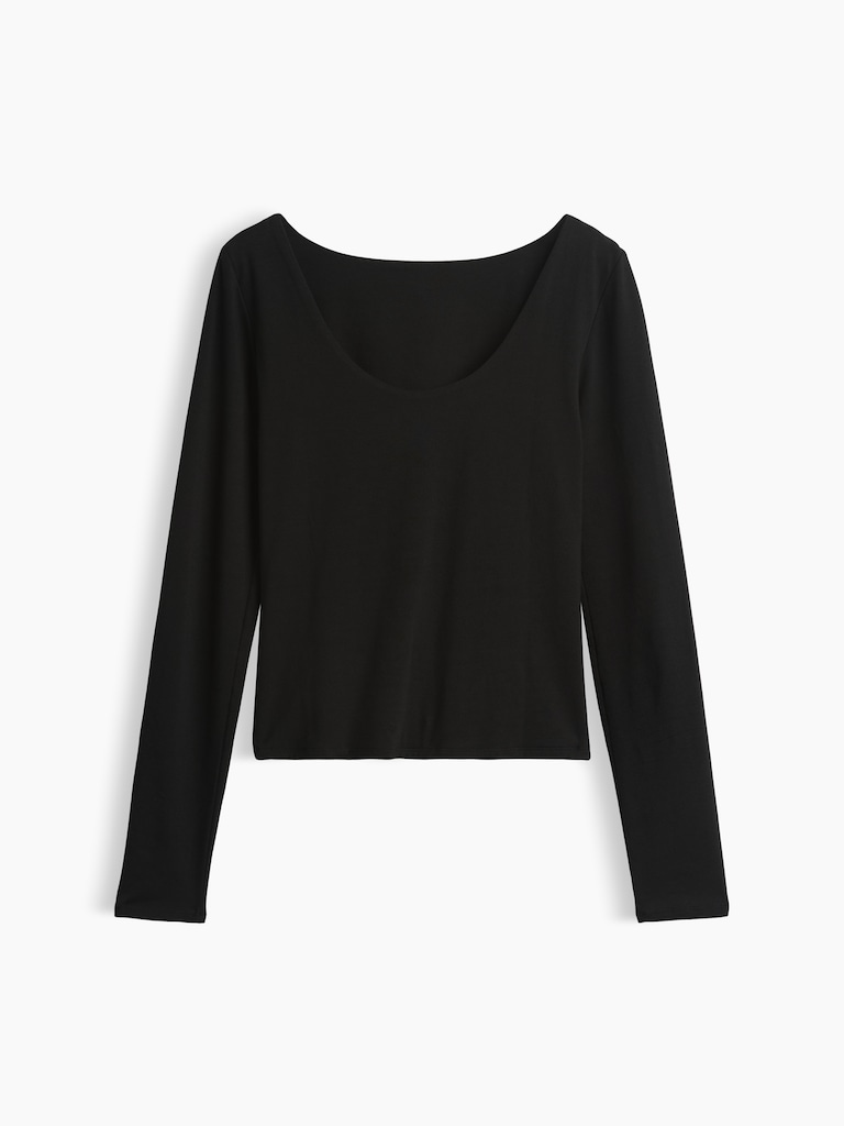 CloseKnit Jersey Scoop-Back T-Shirt