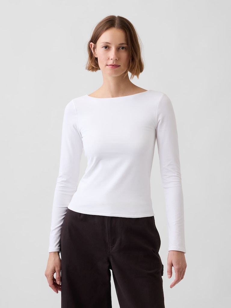 CloseKnit Jersey Scoop-Back T-Shirt