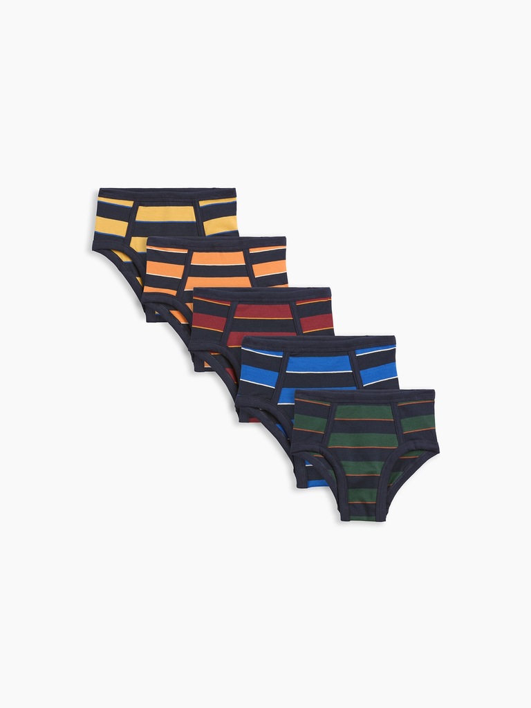 Toddler Organic Stretch Cotton Stripe Briefs (5-Pack)