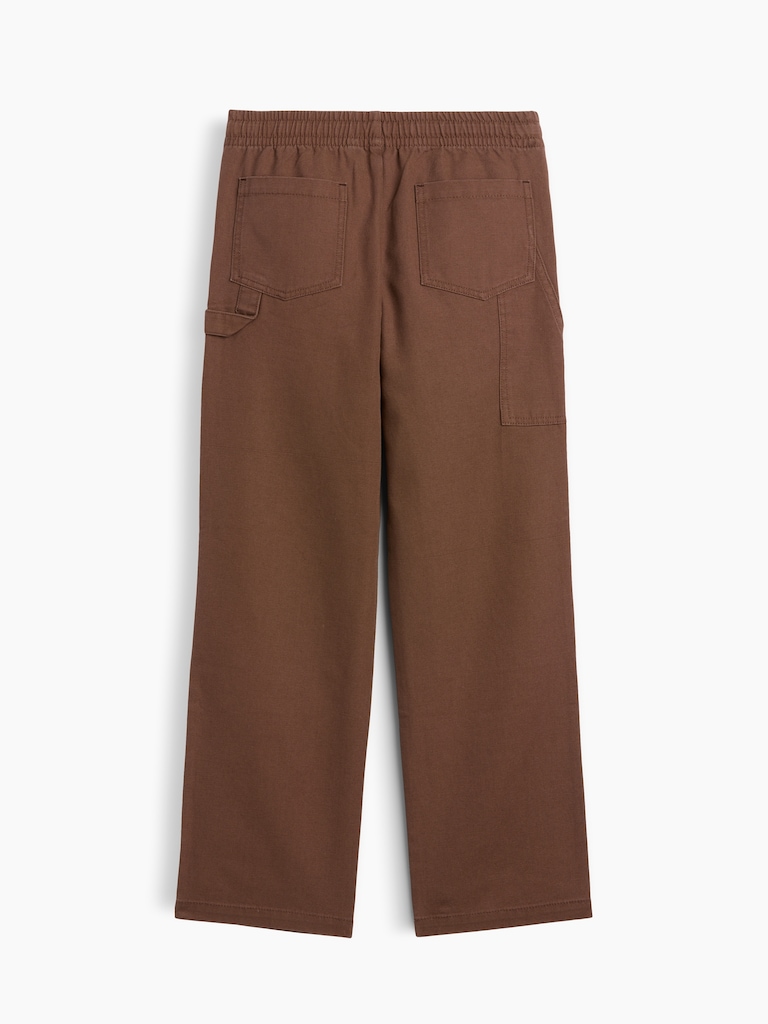 Kids Relaxed Pull-On Canvas Carpenter Pants