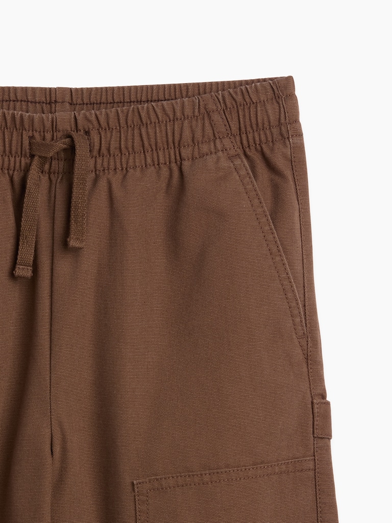 Kids Relaxed Pull-On Canvas Carpenter Pants