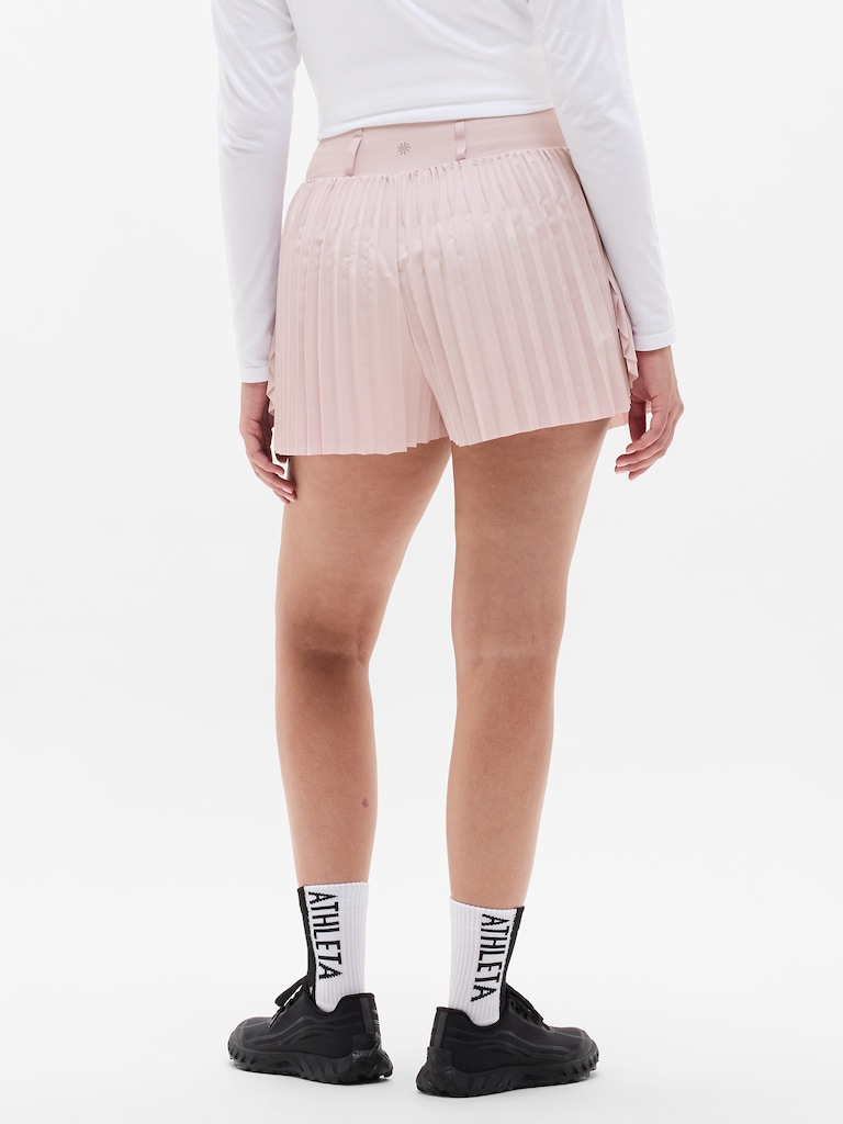 Featherweight Plissé Run Short