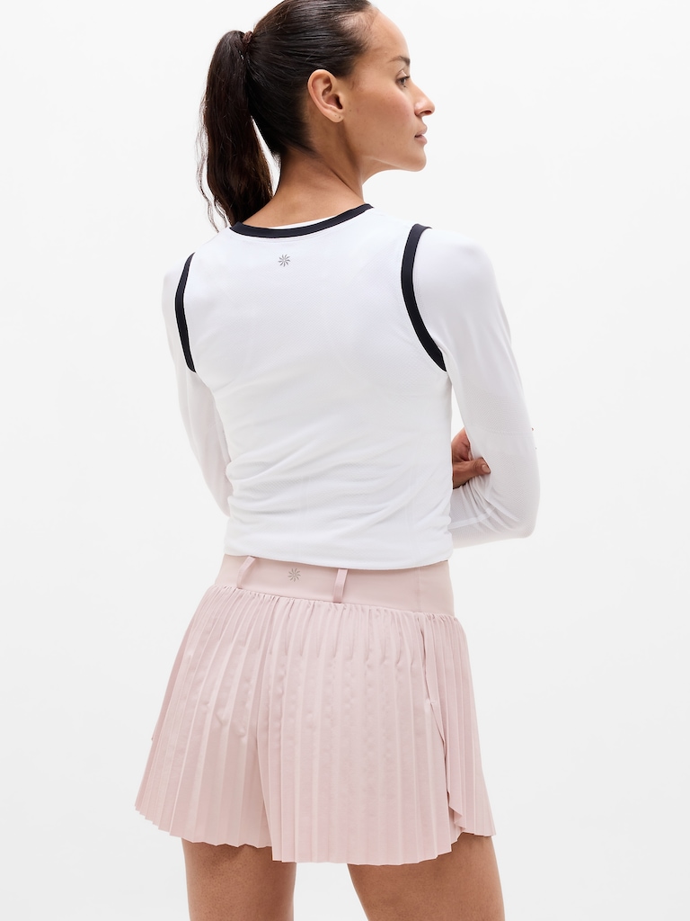 Featherweight Plissé Run Short