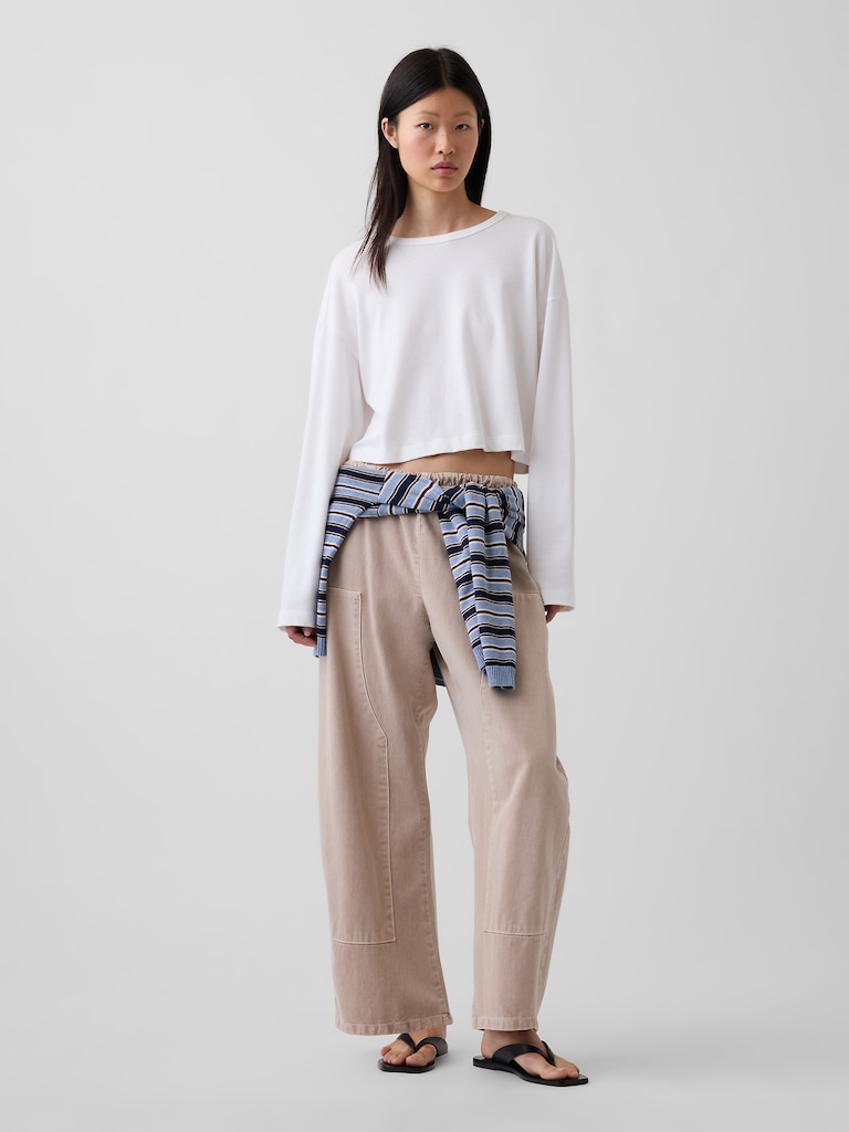 Easy Double-Knee Barrel Pants