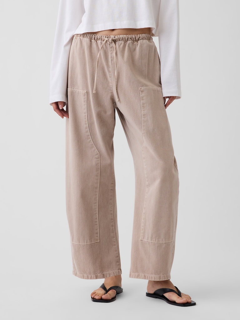 Easy Double-Knee Barrel Pants