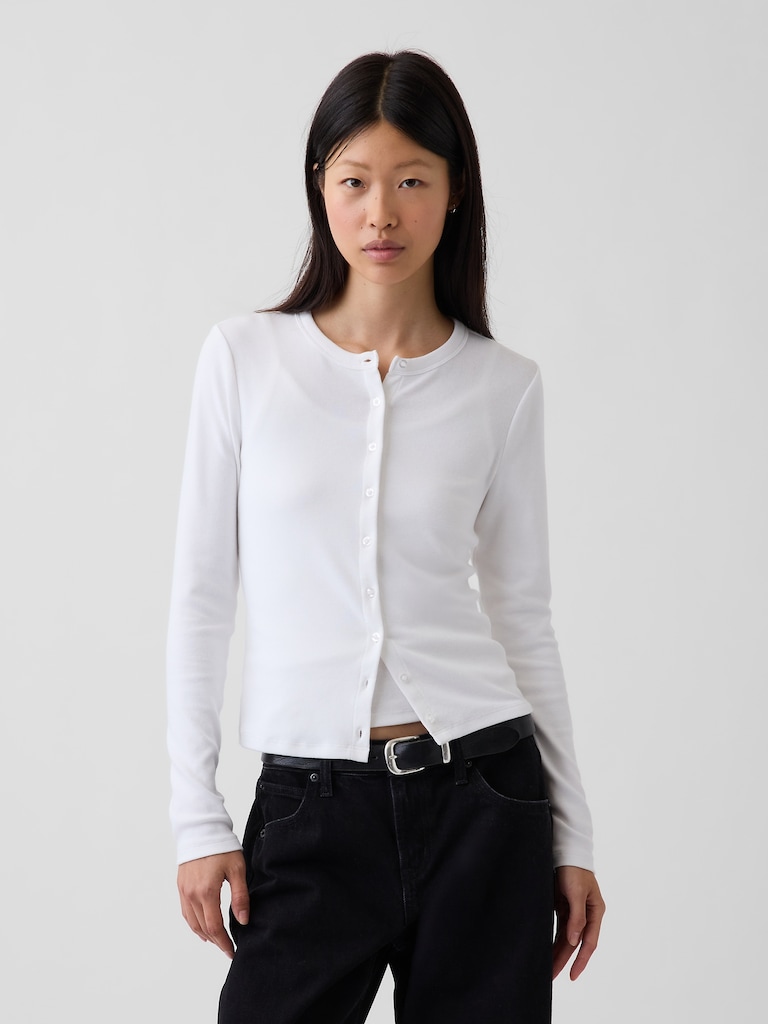 Modern Crewneck Cardigan
