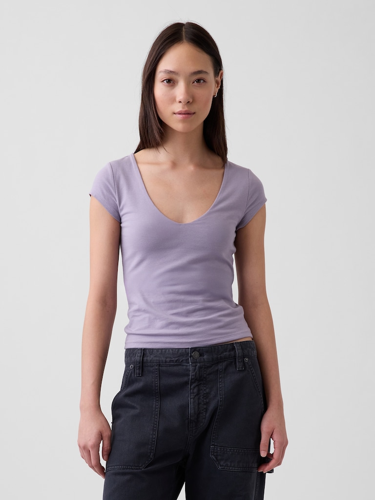 CloseKnit Jersey V-Neck T-Shirt
