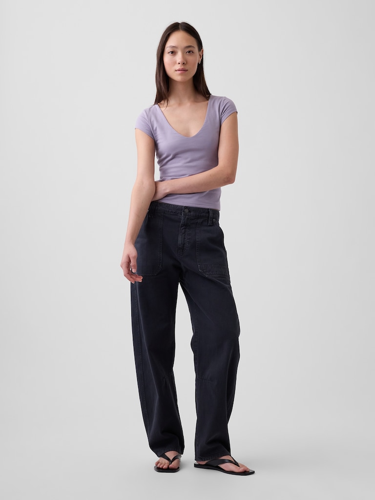 CloseKnit Jersey V-Neck T-Shirt