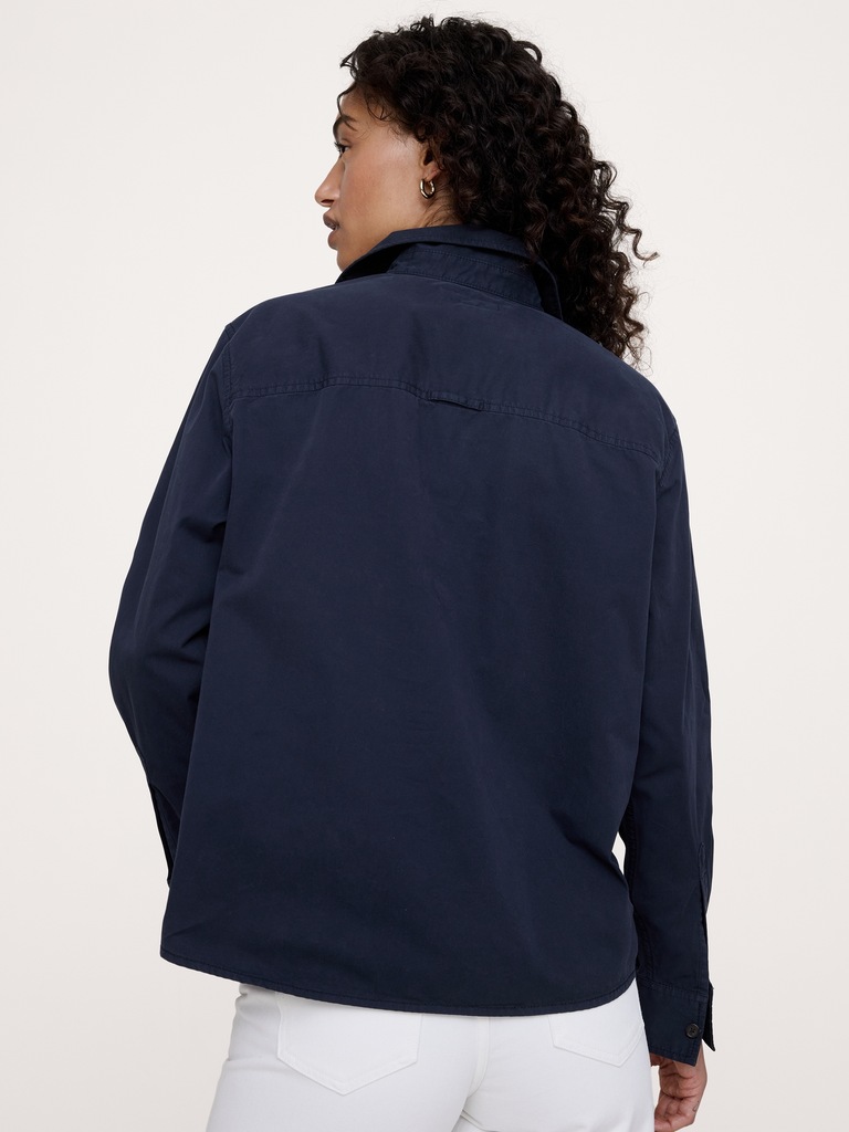 Relaxed Cotton-Twill Popover Shirt