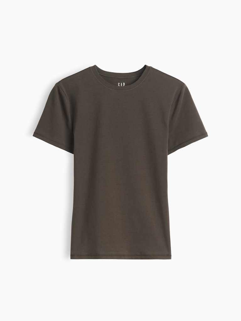 Modern Rib Mockneck Crop T-Shirt