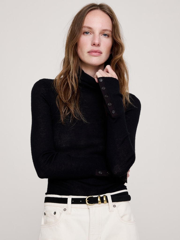 Sculptural Detail Suede Belt