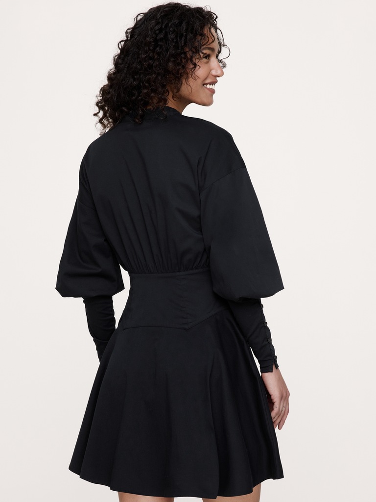 Gigot Sleeve Mini Dress