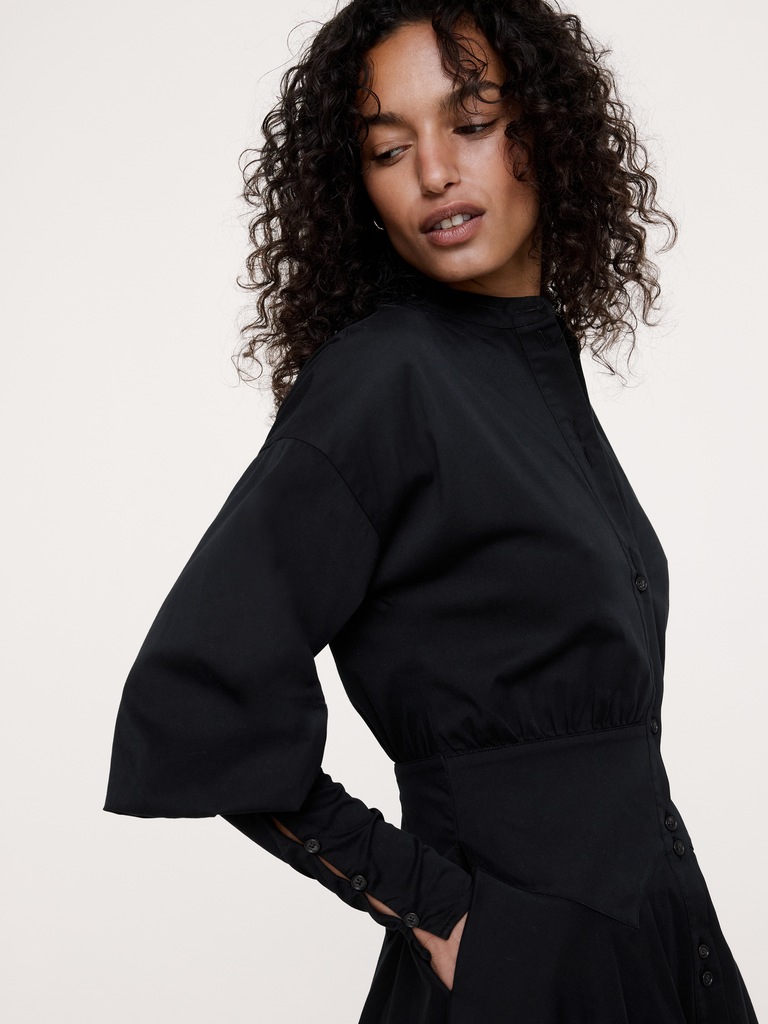 Gigot Sleeve Mini Dress