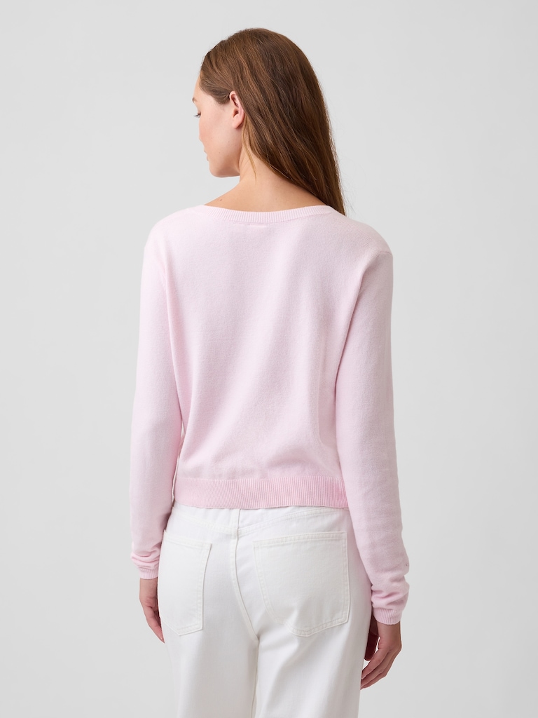 CashSoft Crewneck Cardigan