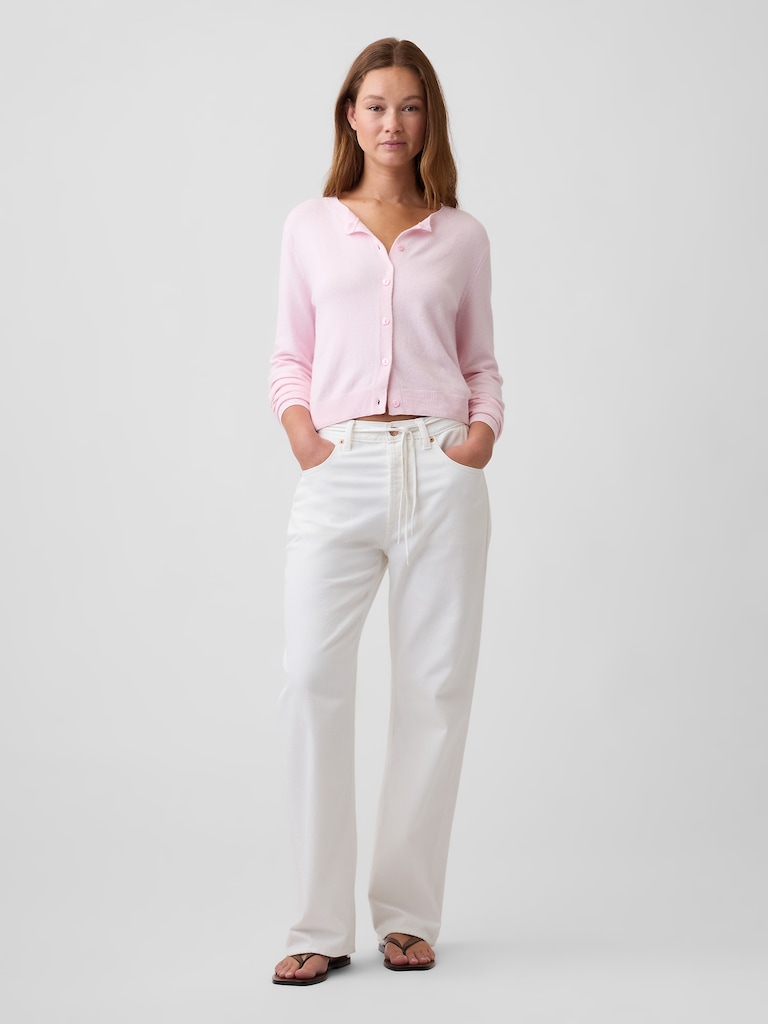CashSoft Crewneck Cardigan