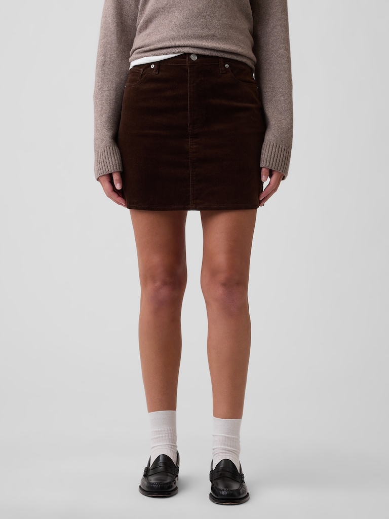 Corduroy Mini Skirt