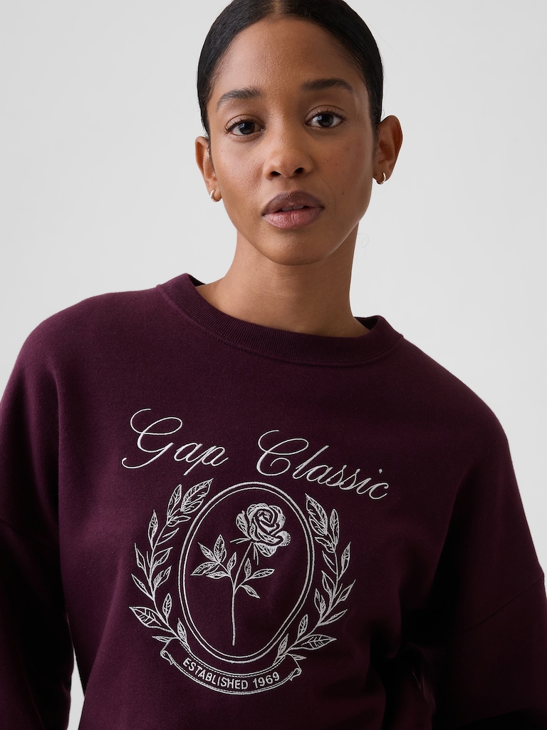 Relaxed Wedge Crewneck Sweatshirt