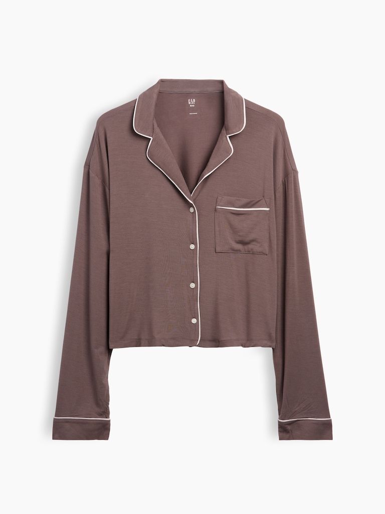 SoftMade Modal Crop PJ Top
