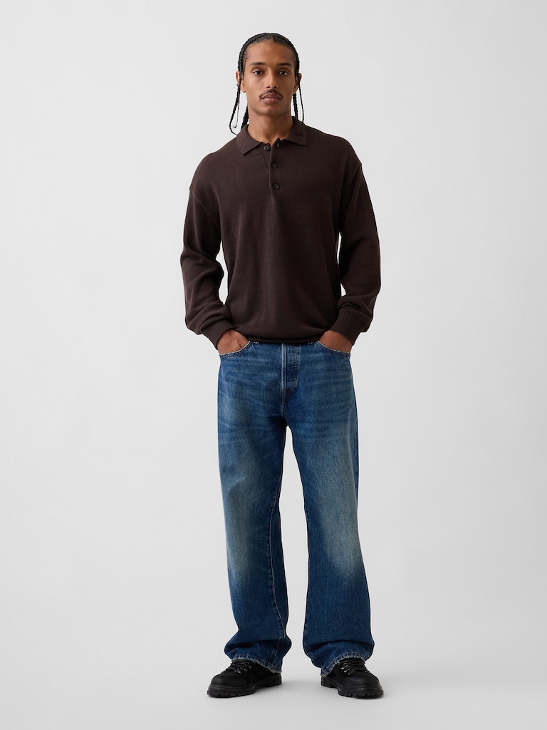 Relaxed Polo Sweater