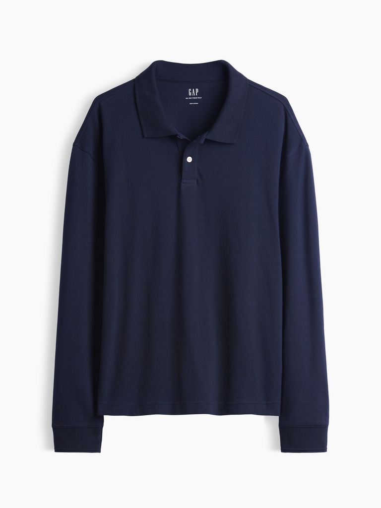 Oversized Pique Polo Shirt