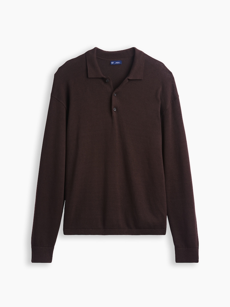 Relaxed Polo Sweater