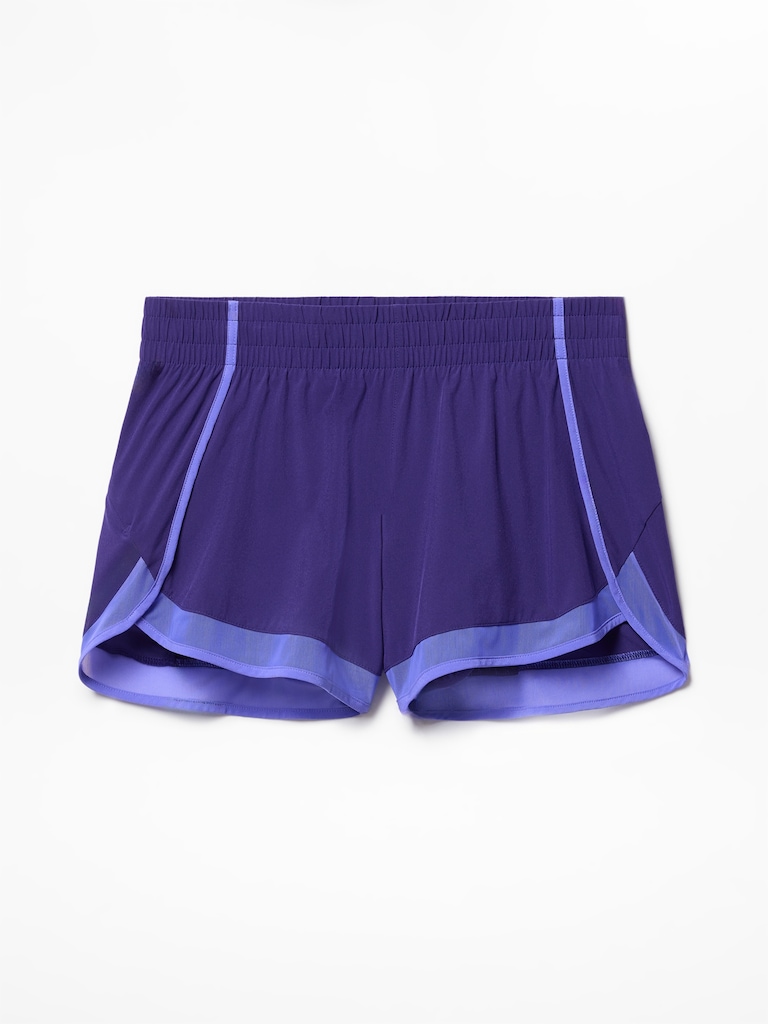 Mesh Racer Run Mid Rise 4" Short