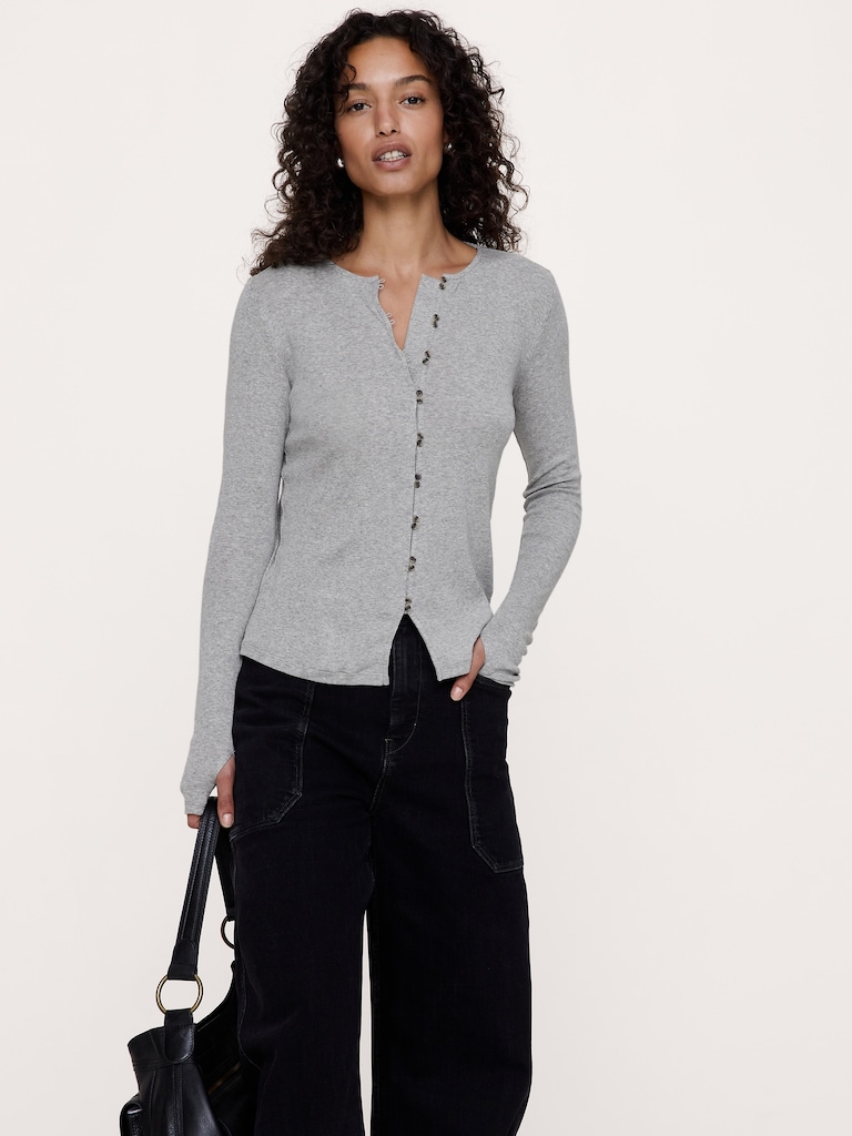 Airy Cotton Cardigan T-Shirt