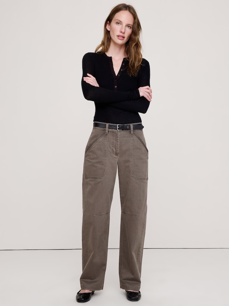 Low-Rise Relaxed Utility Pant