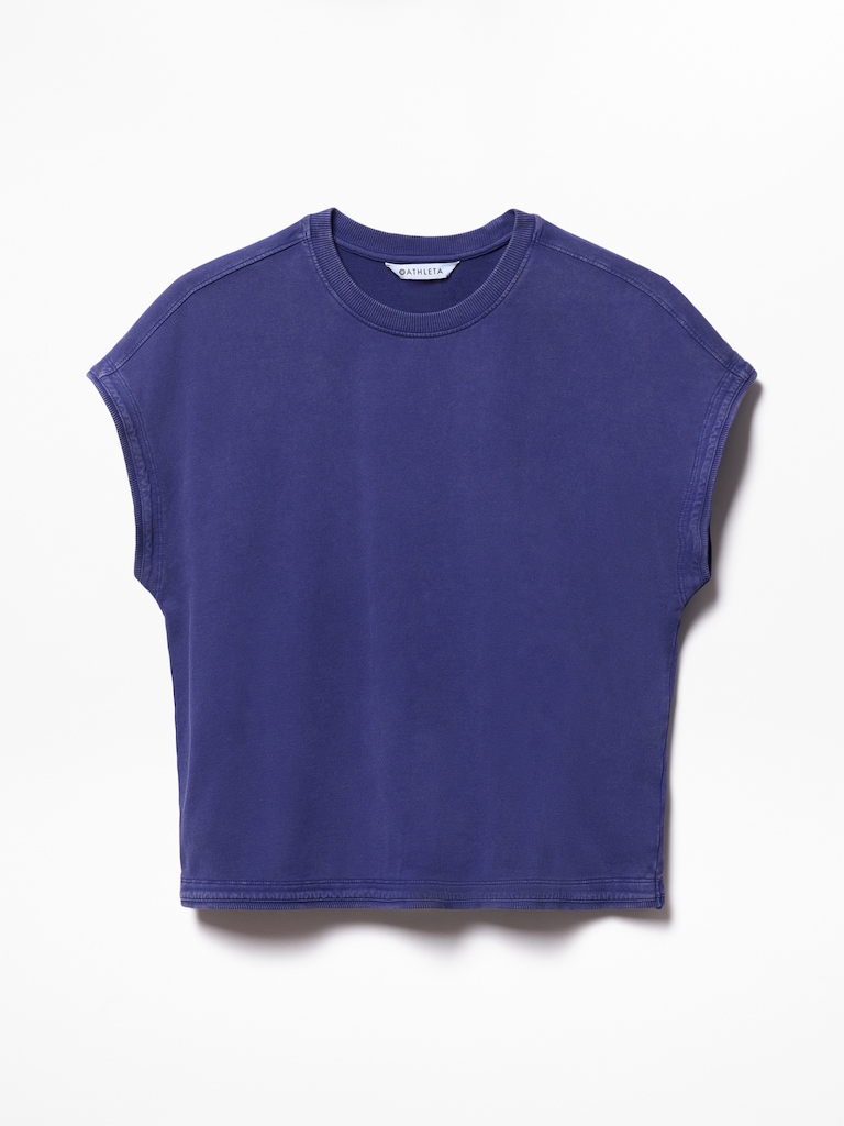 Airy Cotton Terry Snow Wash Sweatshirt Tee