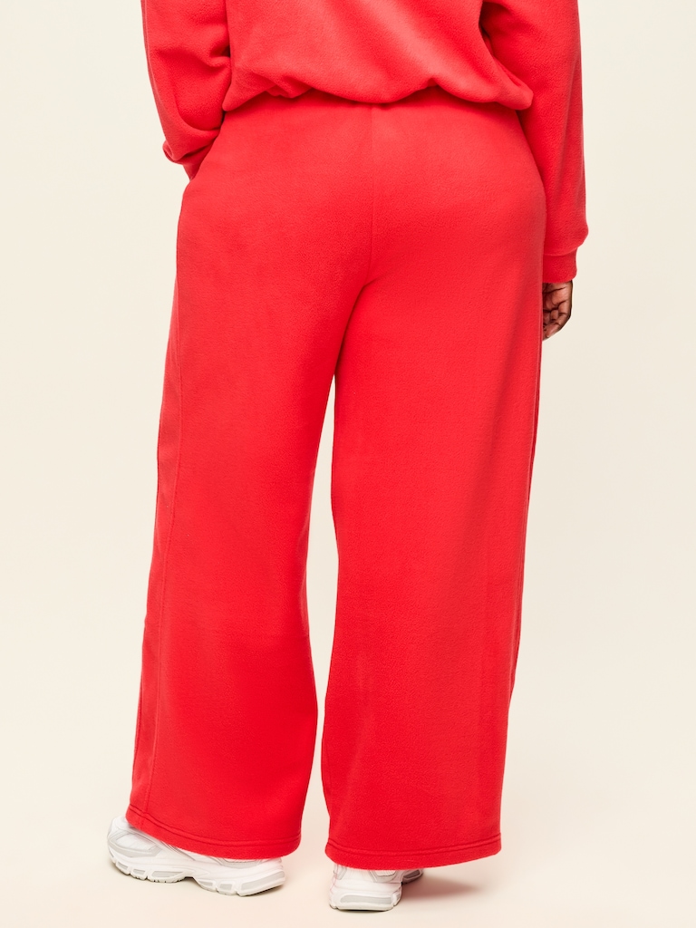 Extra High-Waisted Microfleece Wide-Leg Sweatpants