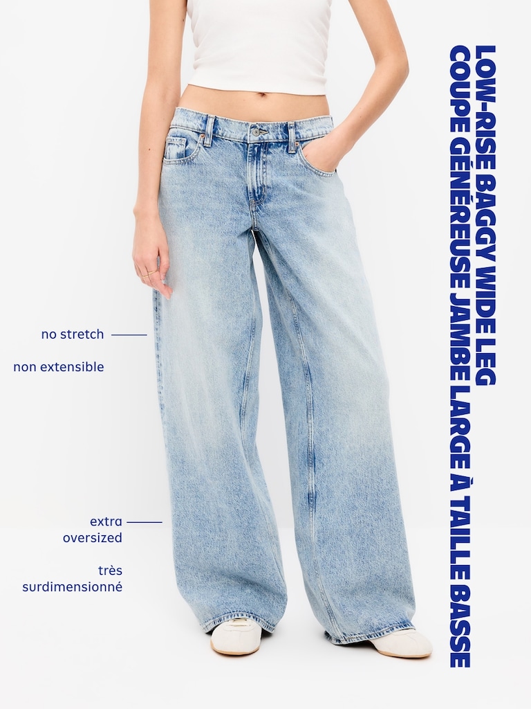 Low-Rise Baggy Wide-Leg Jeans