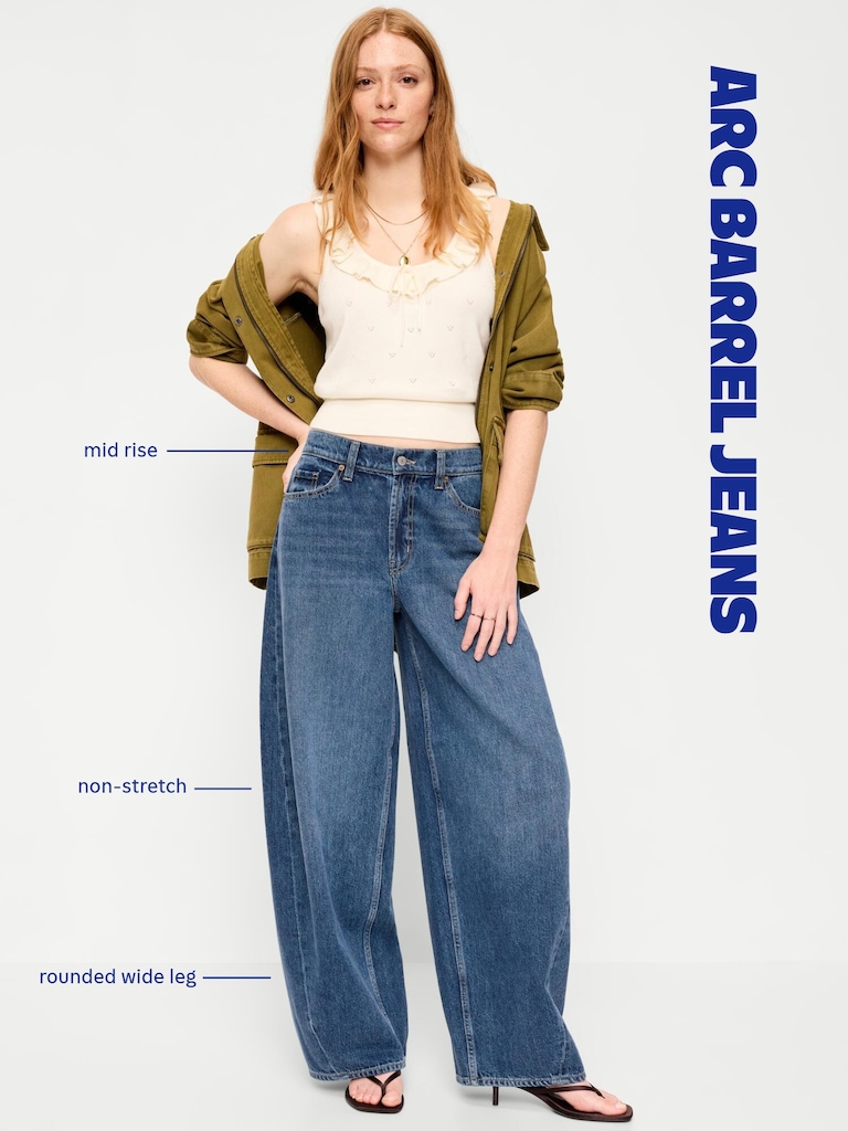 The Arc Mid-Rise Barrel Jeans