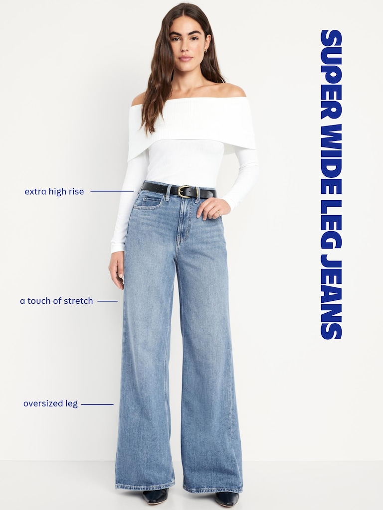 Extra High-Waisted Super Wide-Leg Jeans