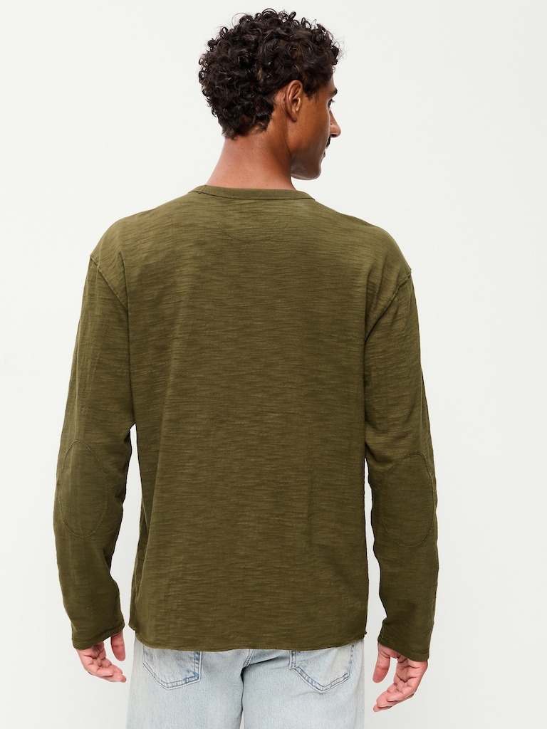 Long-Sleeve Slub Knit T-Shirt