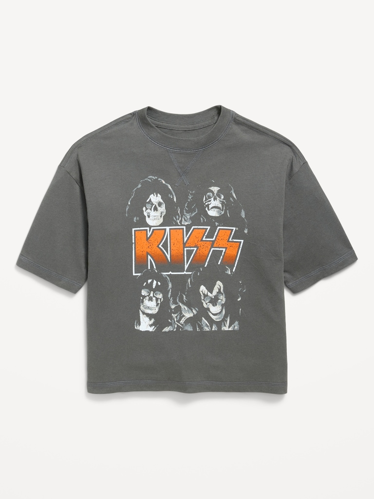 Kiss™ Gender-Neutral Oversized Graphic T-Shirt for Kids