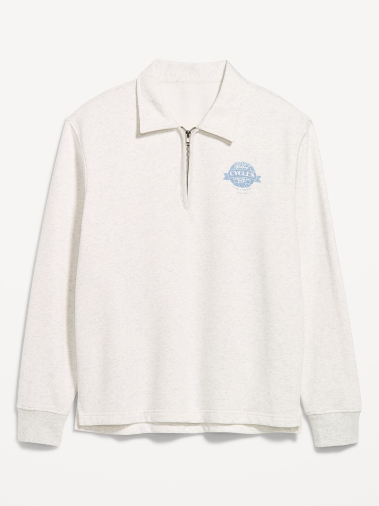 Collared Fleece Quarter-Zip Pullover