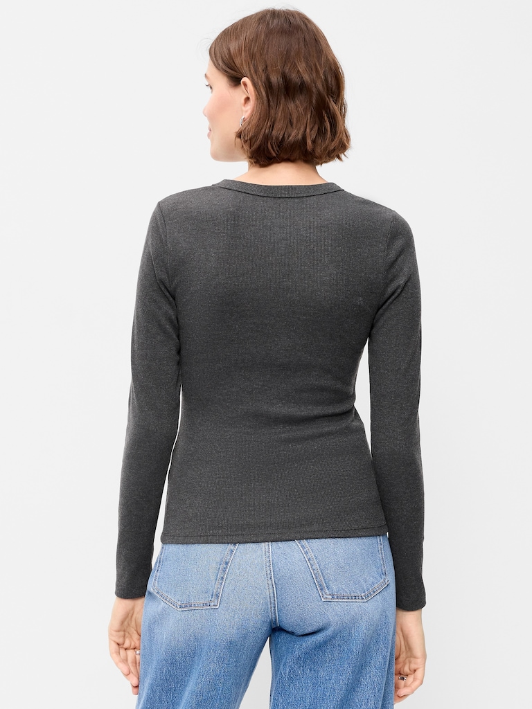 Snug Long-Sleeve Crew-Neck T-Shirt