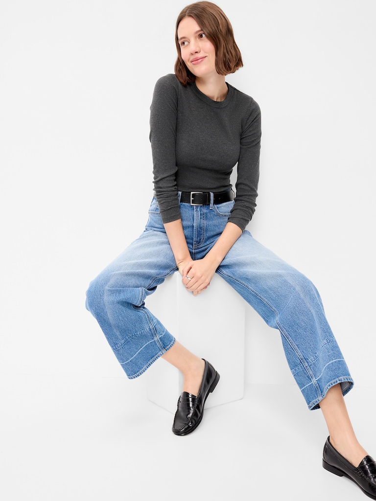 Snug Long-Sleeve Crew-Neck T-Shirt