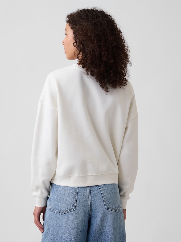 Oversized Wedge Crewneck Sweatshirt