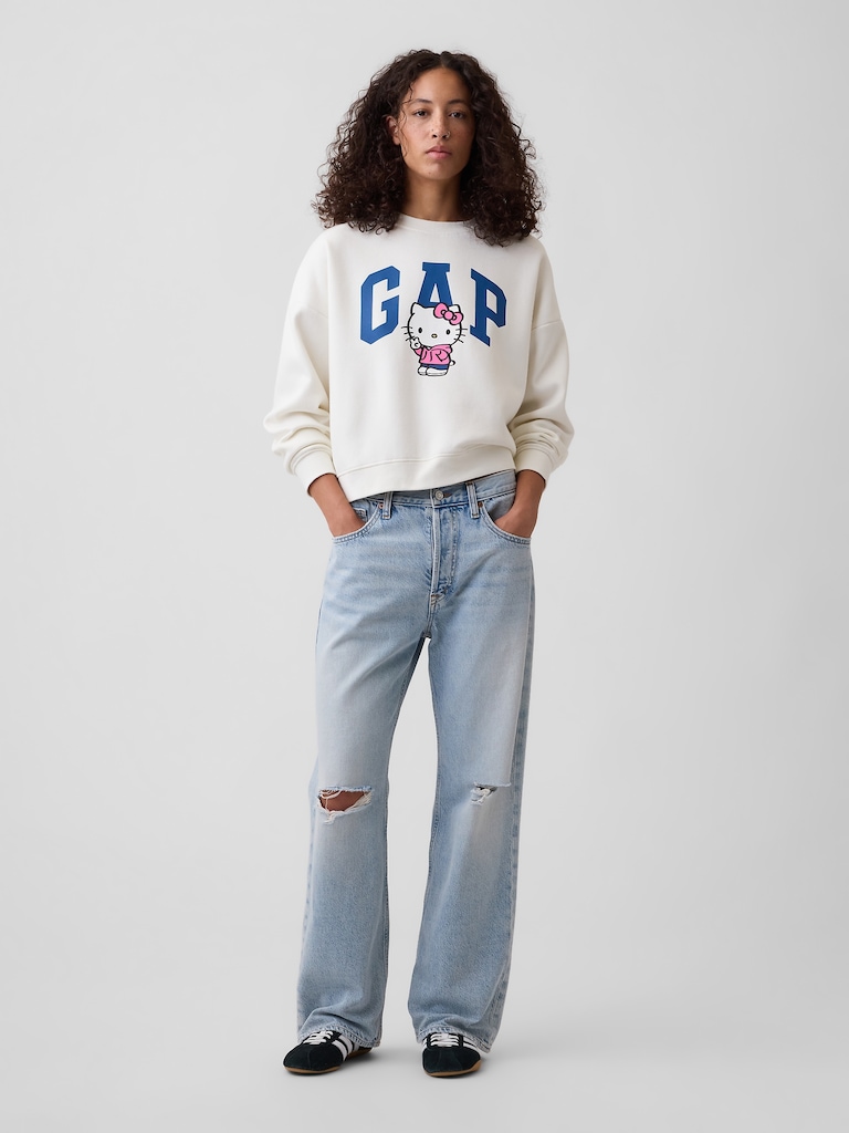 Oversized Wedge Crewneck Sweatshirt