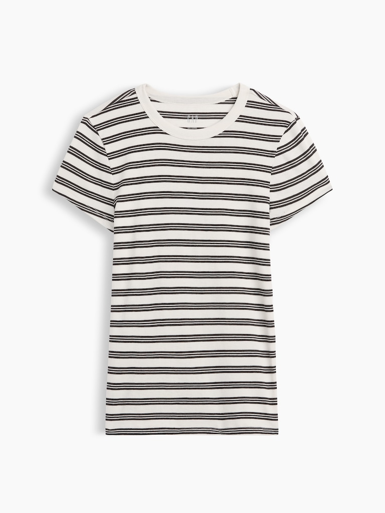 Ribbed Crewneck T-Shirt