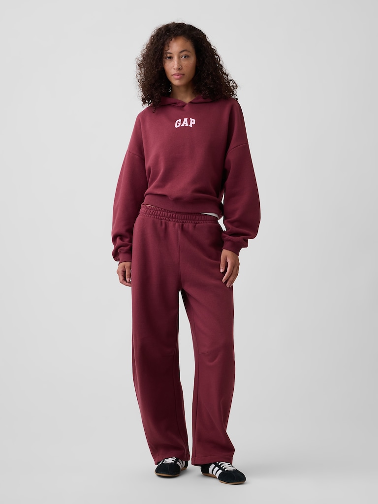 Relaxed Gap Mini-Logo Cropped Hoodie