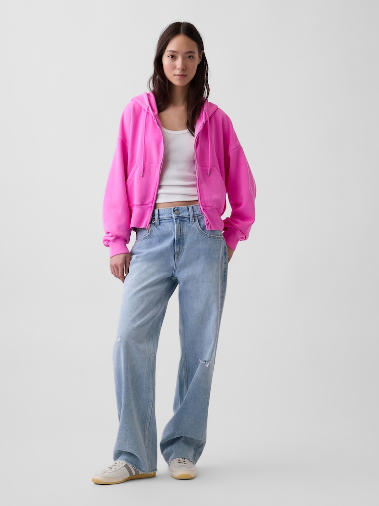 VintageSoft Wedge Zip Hoodie