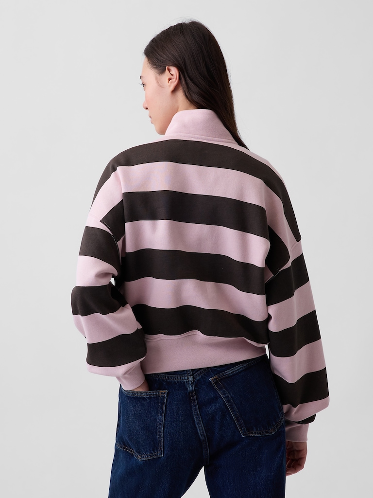 VintageSoft Oversized Half-Zip Wedge Pullover